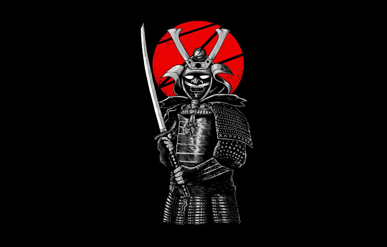 Photo wallpaper style, sword, warrior, samurai