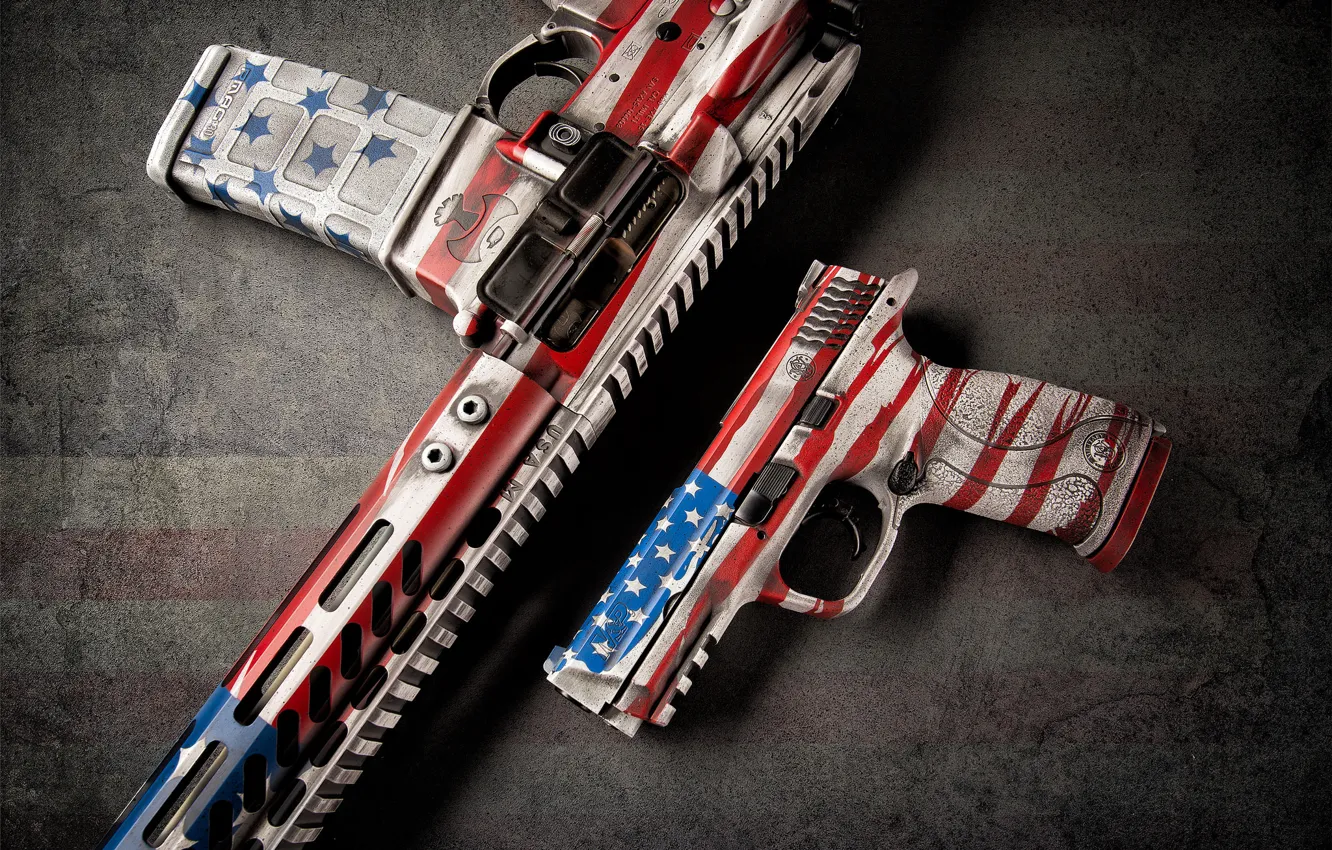 Photo wallpaper style, gun, background, assault rifle