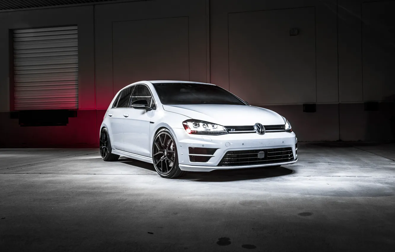 Photo wallpaper Volkswagen, Light, White, Golf, VAG