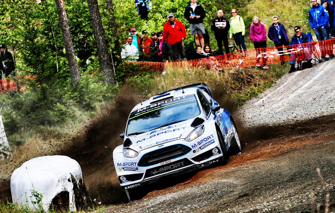 Photo wallpaper Ford, Skid, WRC, Rally, Rally, Fiesta, Finland, There Miss