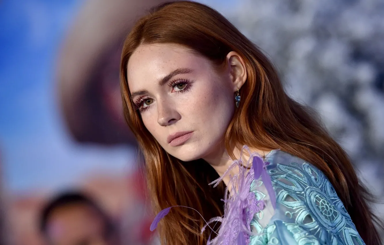 Photo wallpaper eyes, look, actress, Karen Gillan, Karen Gillan