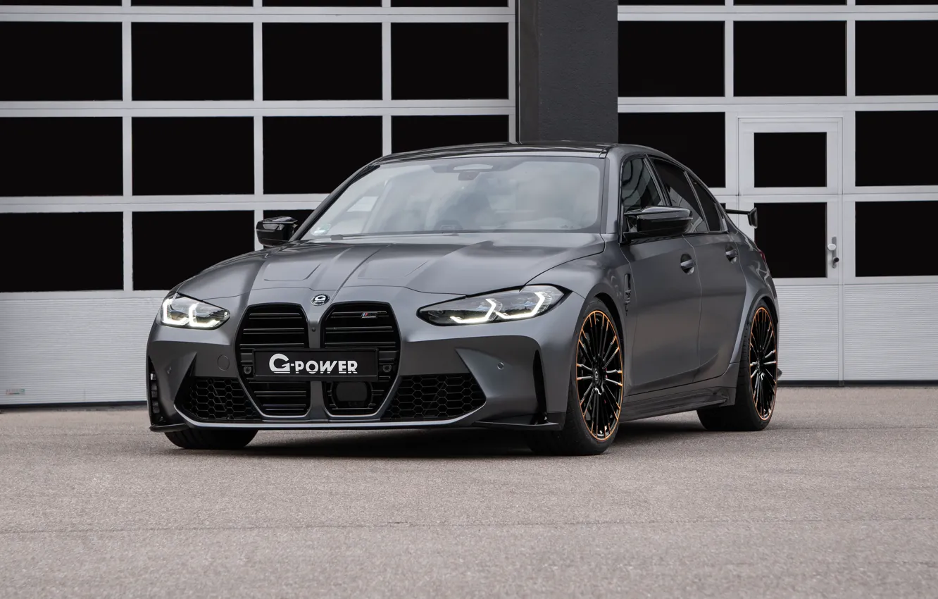 Photo wallpaper BMW, grey, Sedan, Bi-Turbo, G POWER, G80, 2021, G3M