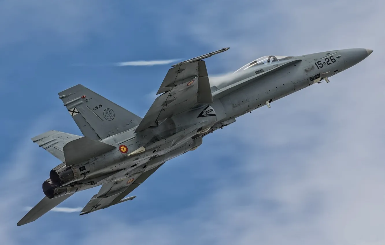Photo wallpaper the sky, flight, F/A-18 Hornet, combat aircraft
