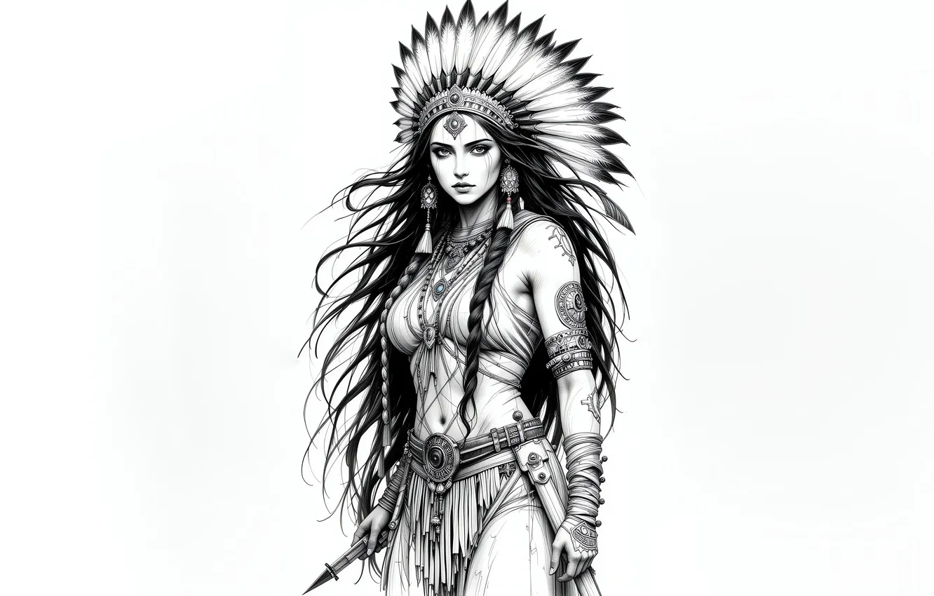 Photo wallpaper girl, sexy, cleavage, long hair, boobs, sexy girl, beautiful, pretty