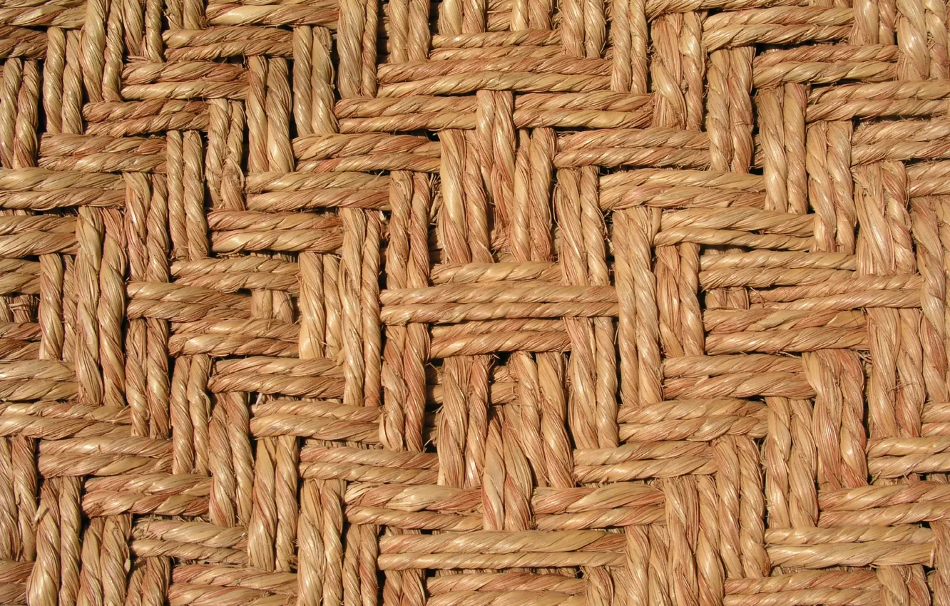 Photo wallpaper texture, rope, fiber, netting, straws, natural material, straw plaits