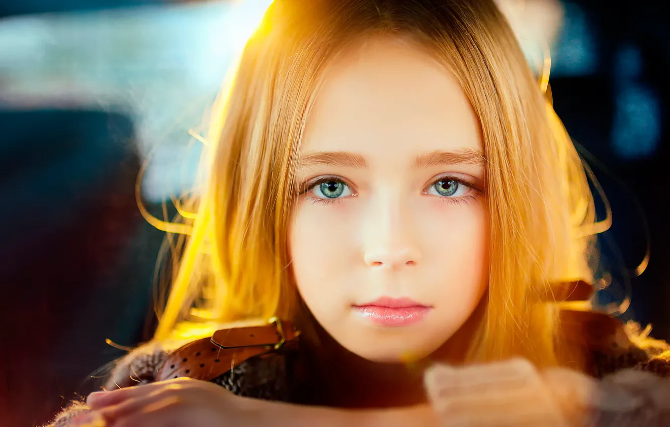 Photo wallpaper portrait, girl, childhood, Serg Piltnik