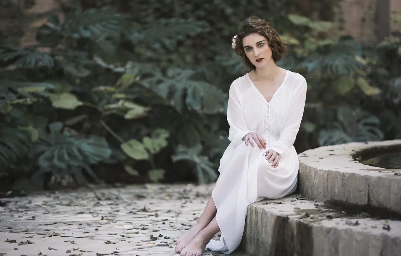 Photo wallpaper look, girl, background