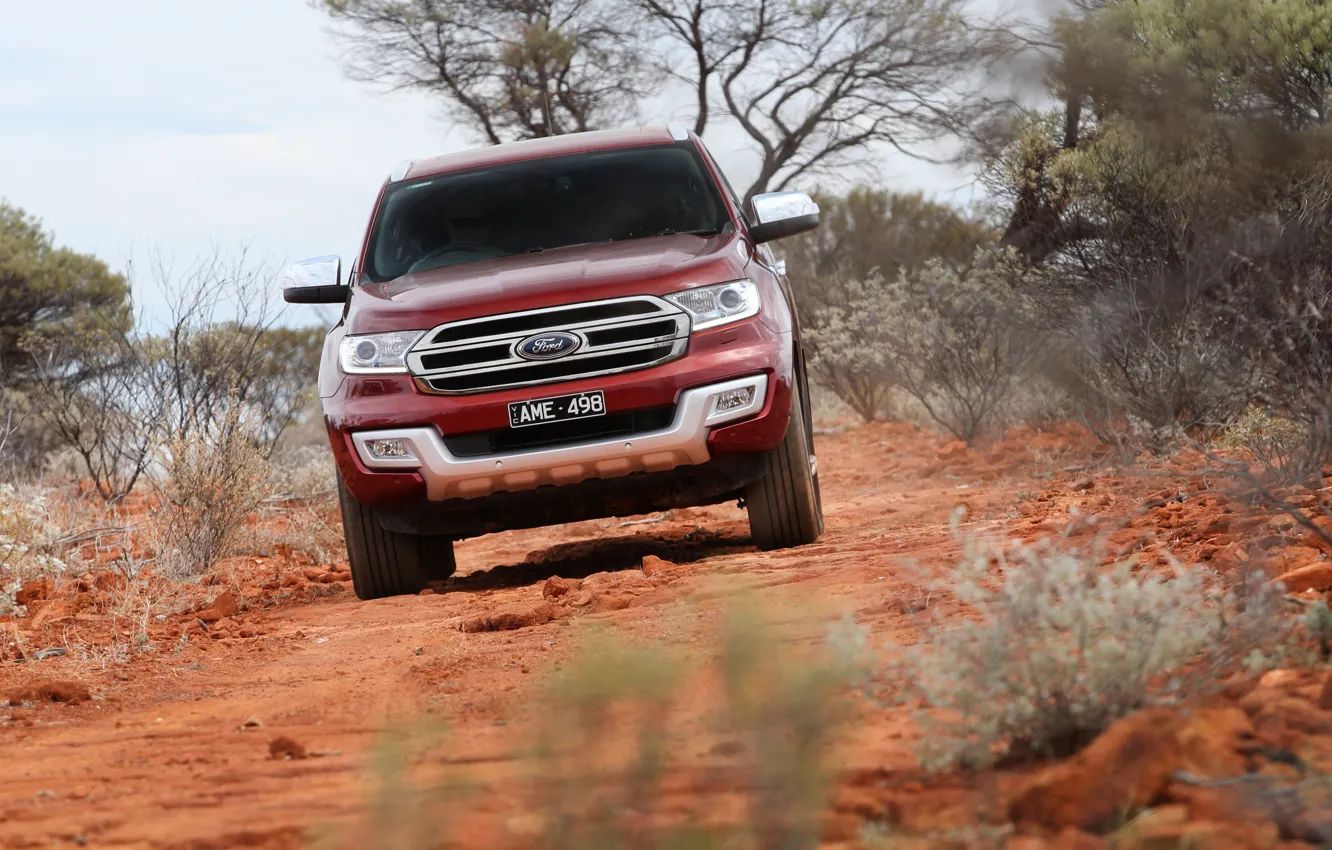 Photo wallpaper Ford, front view, Everest, 4WD, 2015, Titanium