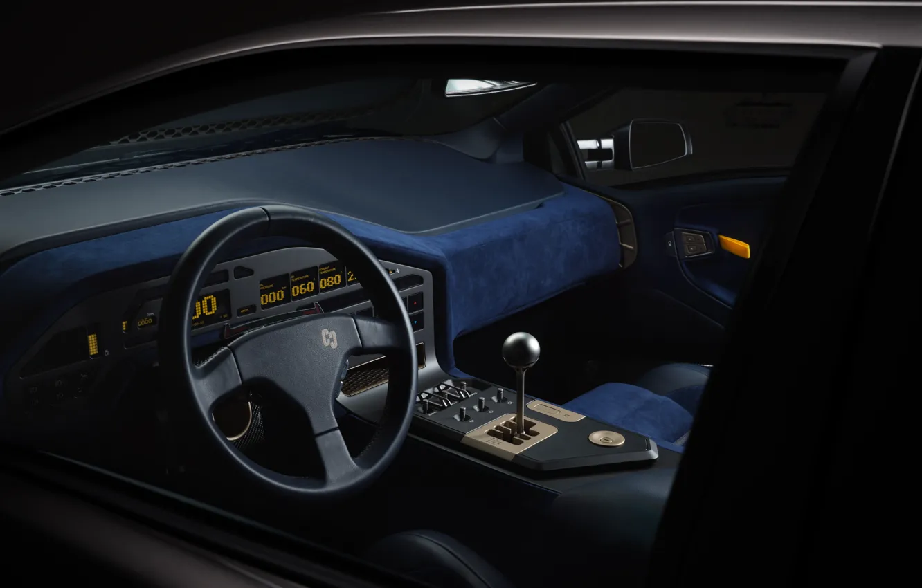 Photo wallpaper Lamborghini, Diablo, car interior, Lamborghini Diablo Eccentrica Restomod