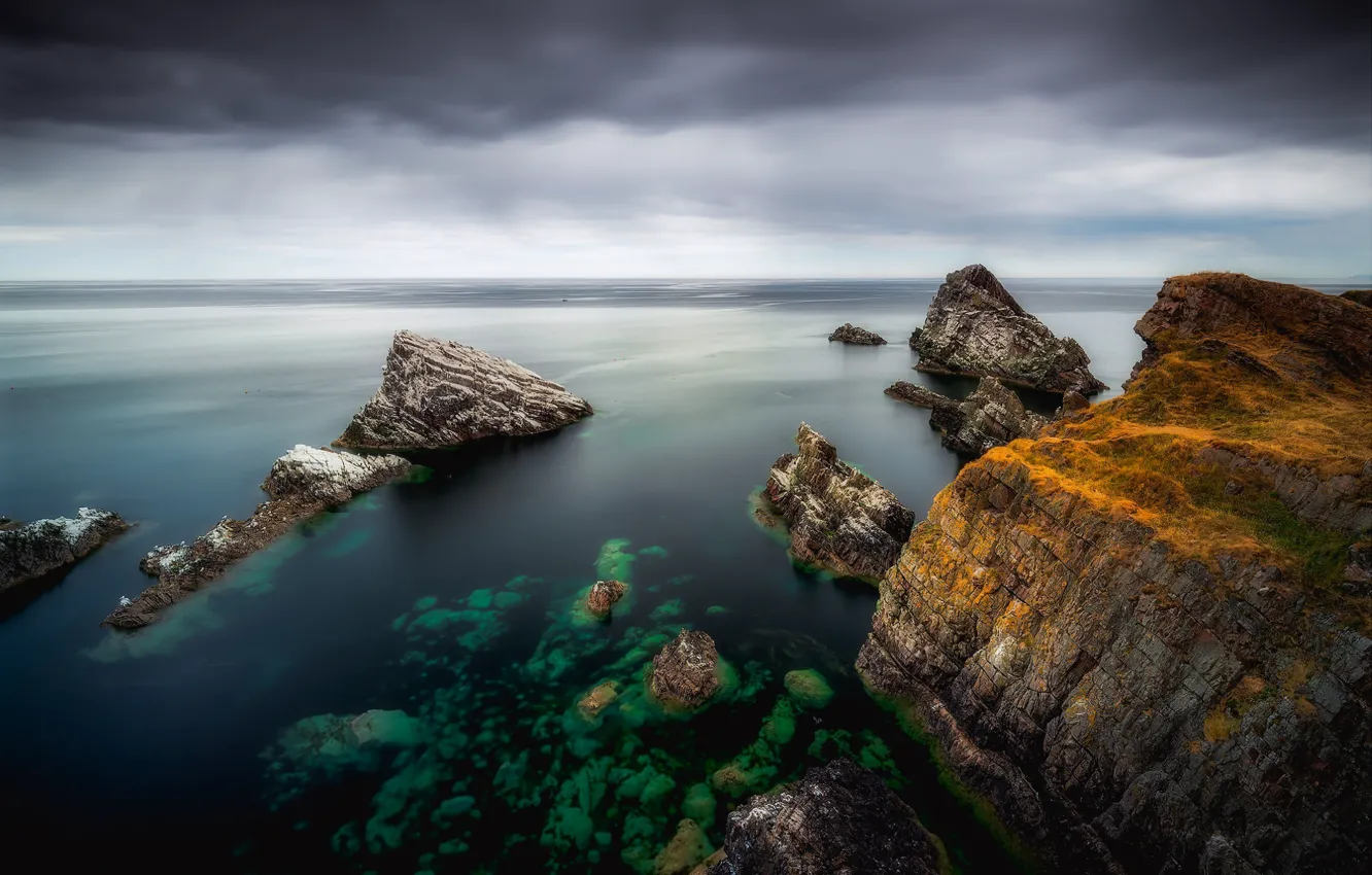 Photo wallpaper sea, rocks, coast