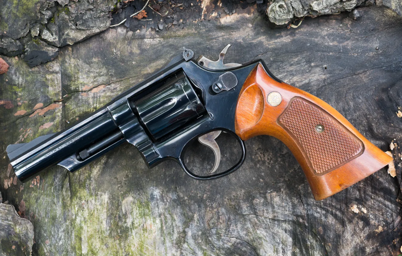 Photo wallpaper macro, revolver, drum