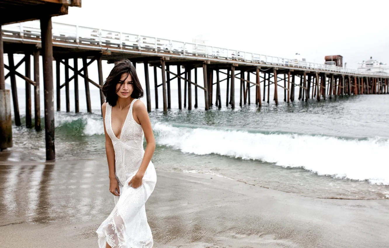 Photo wallpaper water, girl, dress, pierce, Sergei Goncharov