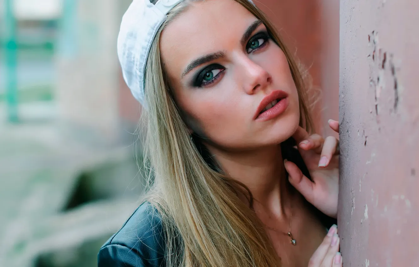 Photo wallpaper look, portrait, makeup, baseball cap, Eugeny Agashin