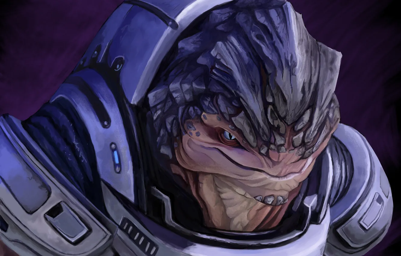 Photo wallpaper look, art, mass effect, krogan, bioware, grunt