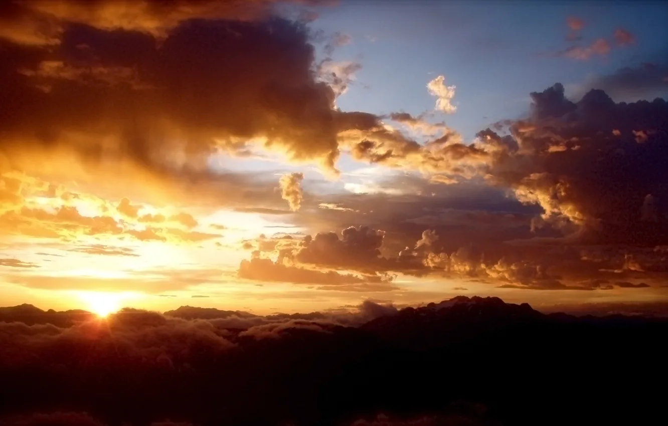 Photo wallpaper clouds, Canada, British Columbia