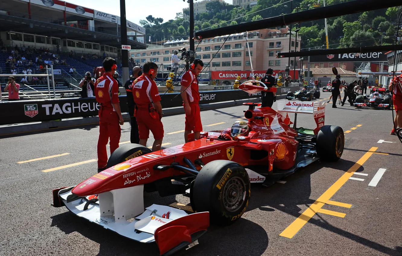Photo wallpaper Formula-1, 2011, The car, formula 1, fernando alonso, Fernando Alonso, The Ferrari 150° Italia, Scuderia …