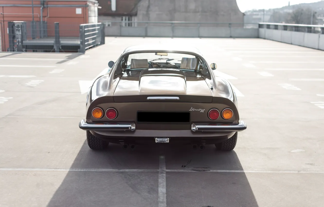 Photo wallpaper Ferrari, 1973, Dino, Rear, Ferrari Dino 246 GTS