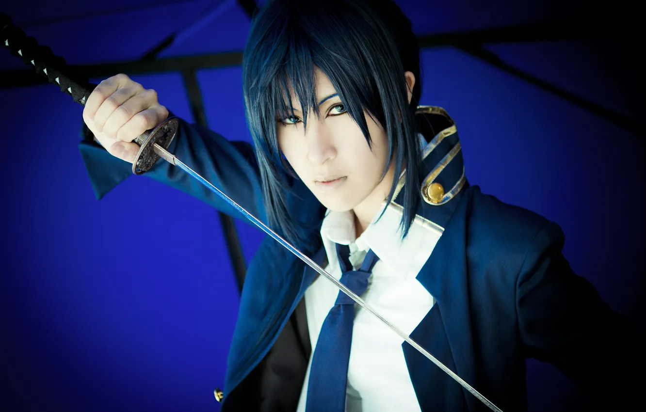 Photo wallpaper sword, katana, anime, guy, cosplay, Project Key, K Project