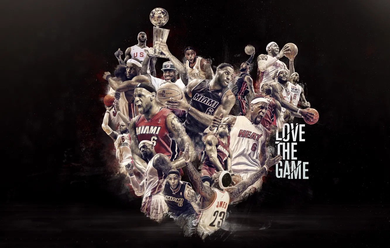 Photo wallpaper sport, Basketball, Miami, NBA, LeBron James, Heat, Player, Love the game