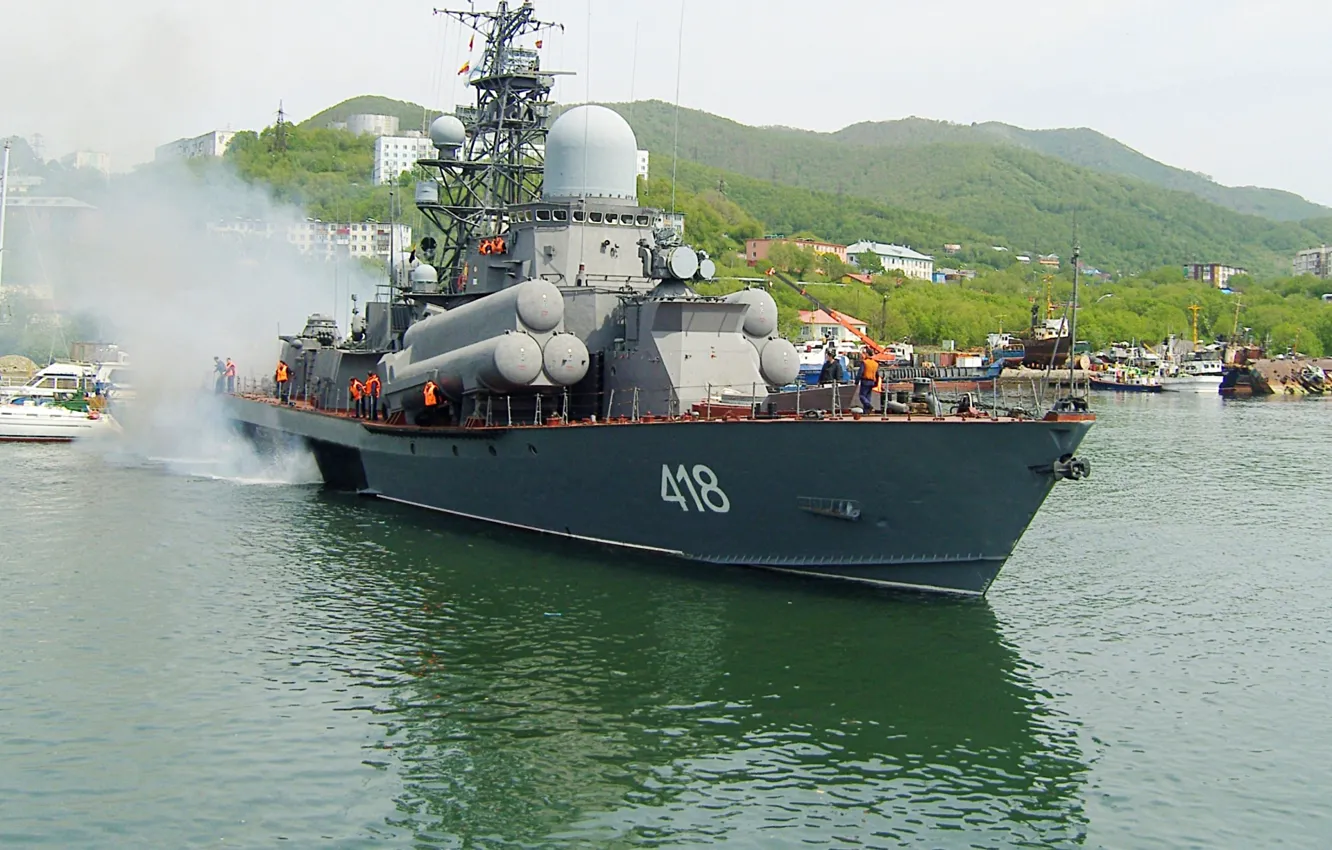Photo wallpaper frost, ship, rocket, small