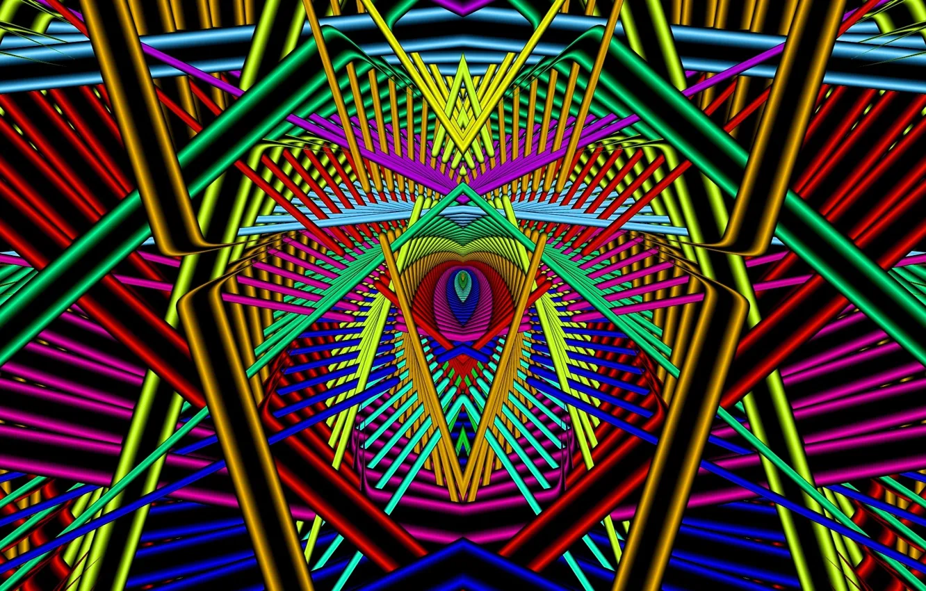 Photo wallpaper light, line, neon, crossing