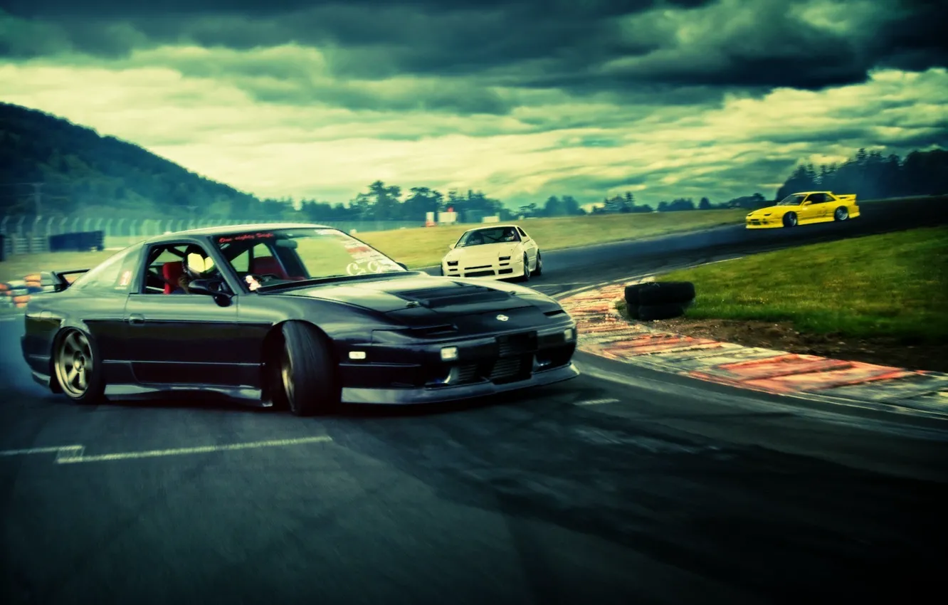 Photo wallpaper drift, 180SX, Nissan 240Sx