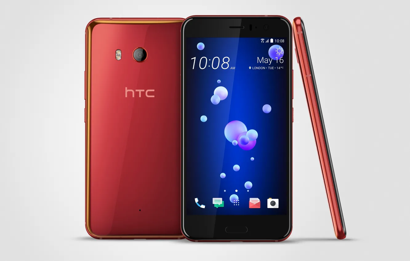 Photo wallpaper HTC, smartphone, technology, Solar Red, HTC U11