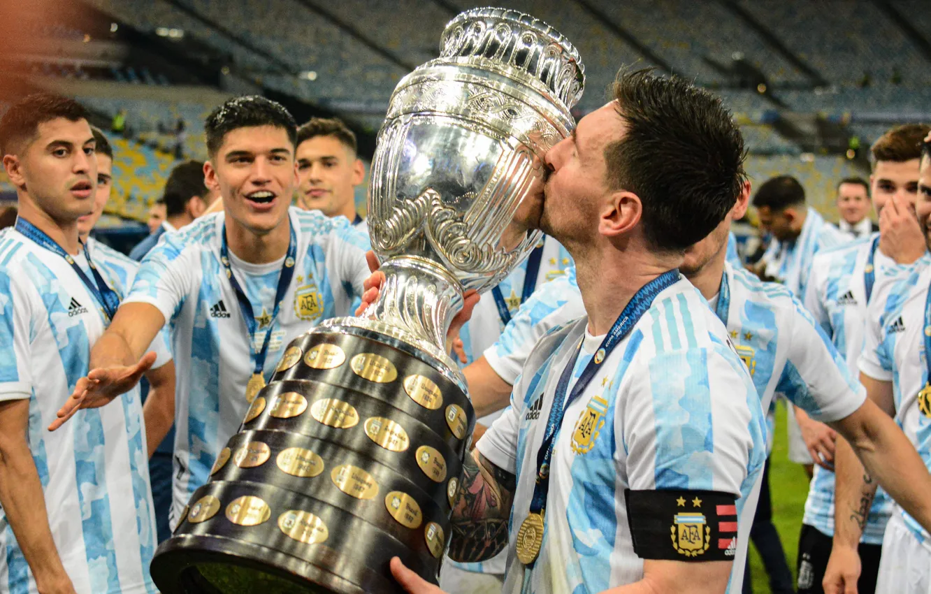 Photo wallpaper Argentina, champion, Lionel Andrés Messi, Lionel Andres Messi, Copa America