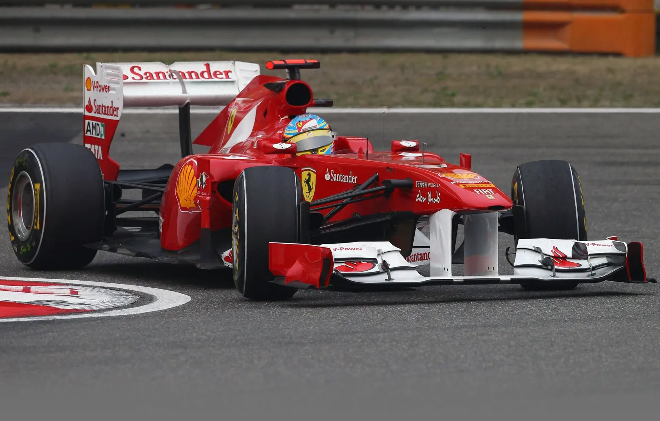 Photo wallpaper China, track, turn, Shanghai, formula 1, pilot, Ferrari, formula 1