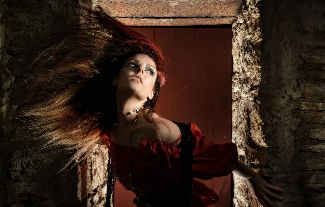 Photo wallpaper girl, pose, background