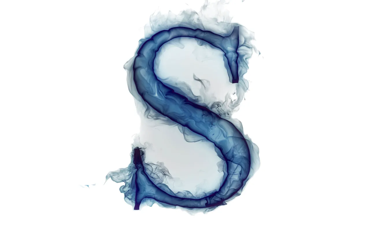 Photo wallpaper letters, smoke, gas, Litera