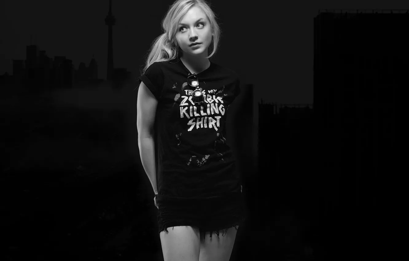 Photo wallpaper blonde, pose, Emily Kinney