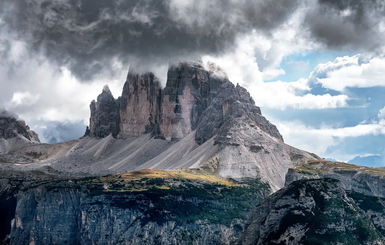 Photo wallpaper the sky, mountains, nature