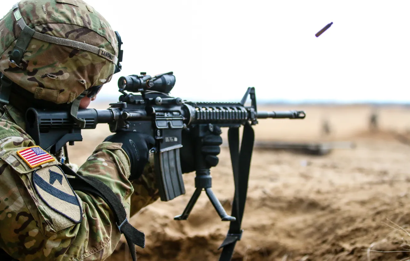 Photo wallpaper weapons, army, soldiers