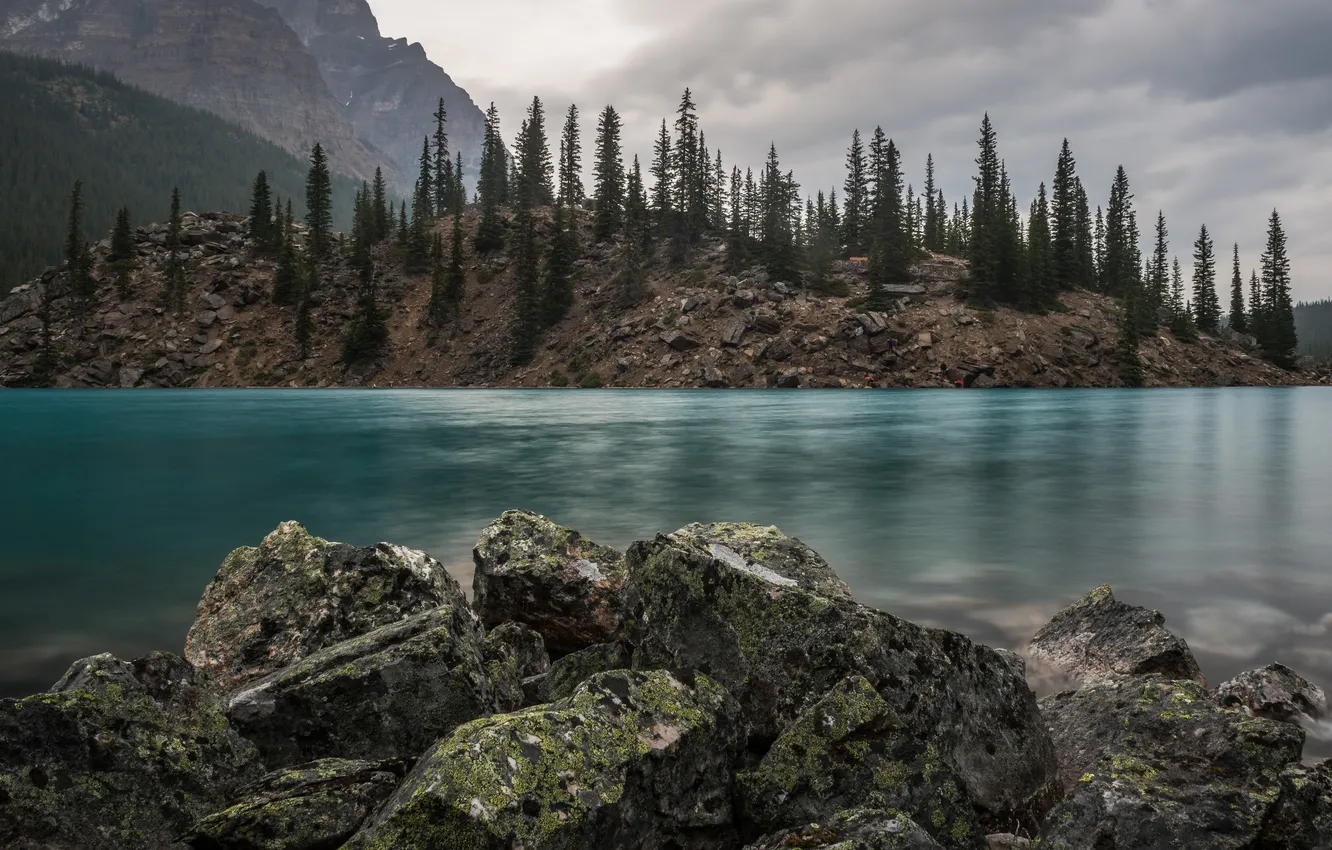 Photo wallpaper nature, stones, hills