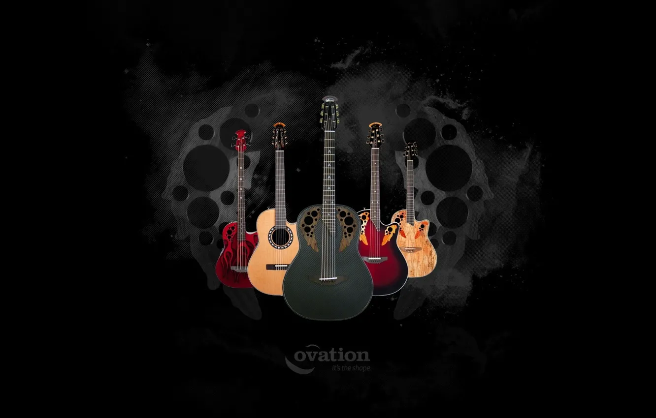 Photo wallpaper music, Wallpaper, black, guitar