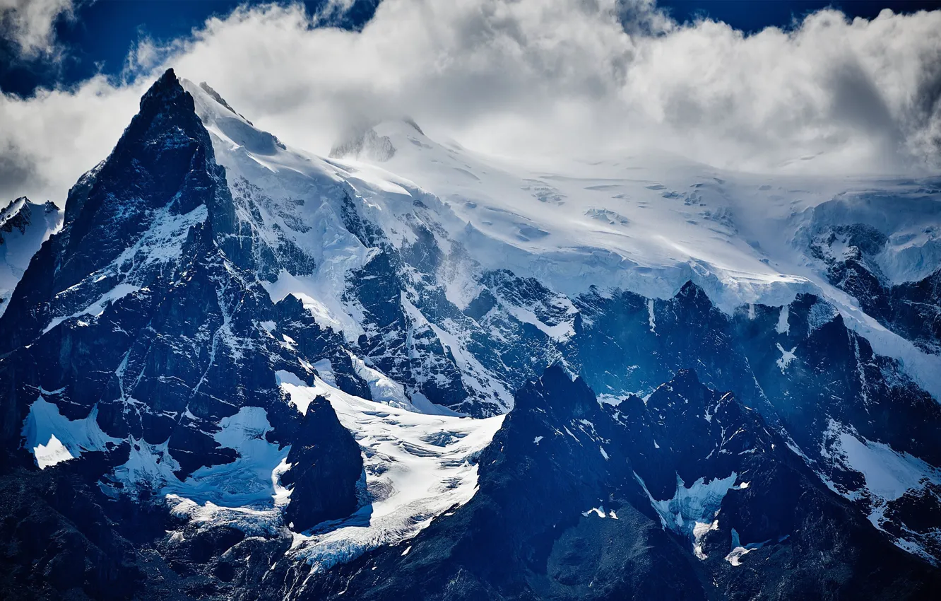 Photo wallpaper snow, mountains, glacier