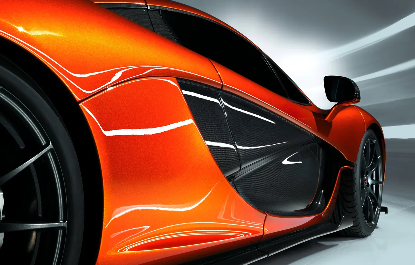 Photo wallpaper machine, auto, Concept, orange, McLaren, the door, case, sports car