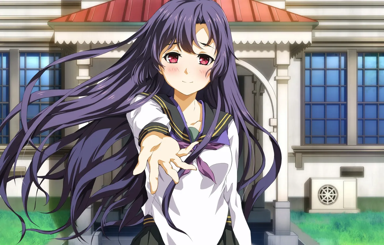 Photo wallpaper Single, g yuusuke, female, game cg, Soushuu Senshinkan Gakuen Hachimyoujin, Sera Mizuki