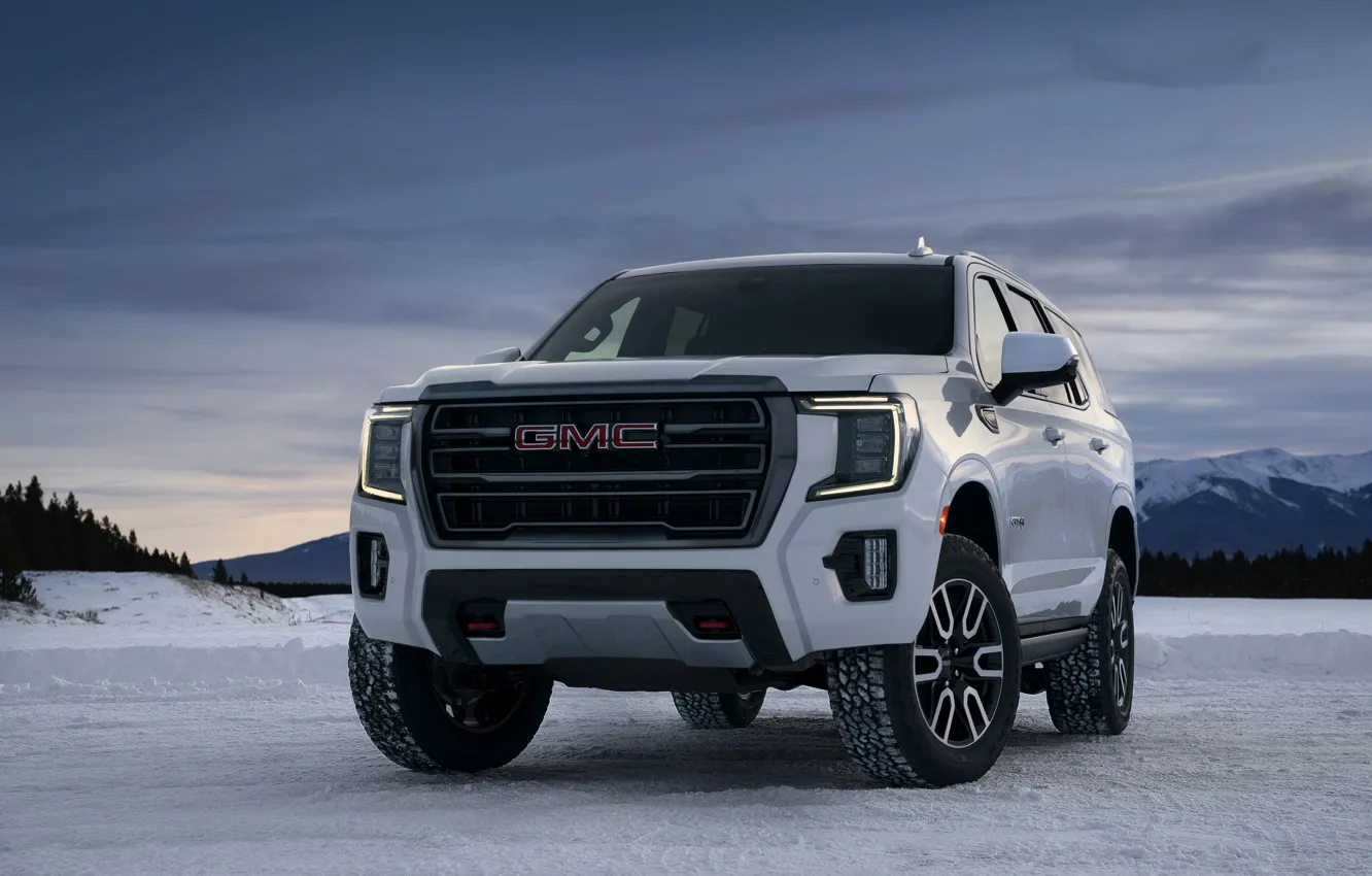 Photo wallpaper GMC, SUV, Yukon, AT4, 2020, 2021, before