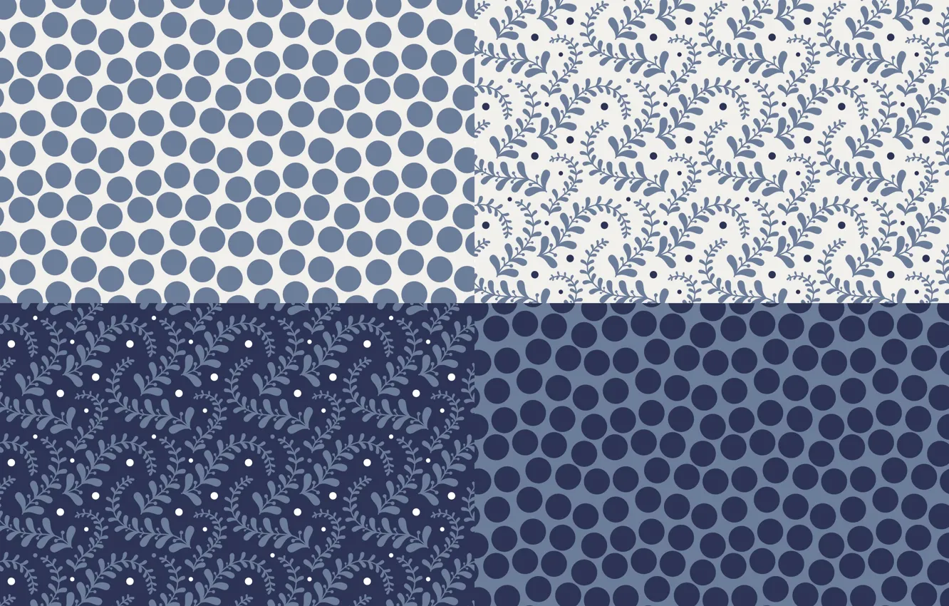 Photo wallpaper flowers, blue, background, pattern, peas