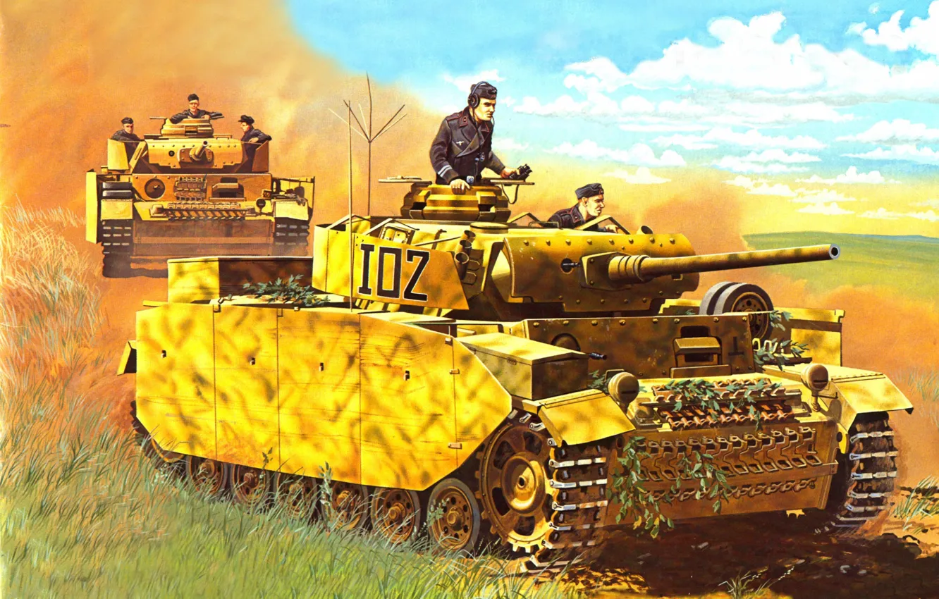 Photo wallpaper art, tank, A IV, Panzerkampfwagen IV