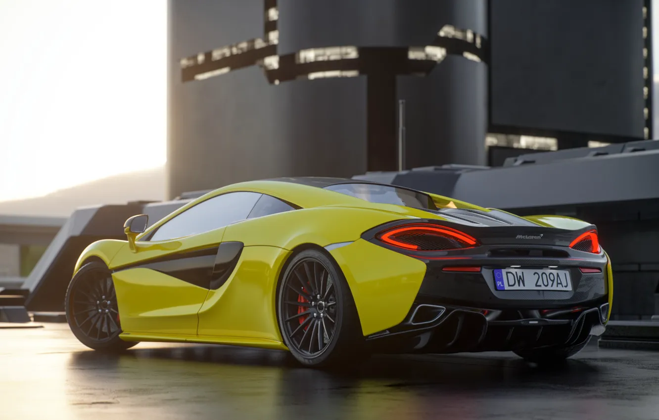 Photo wallpaper car, machine, auto, rendering, McLaren, render, 570S, McLaren 570S