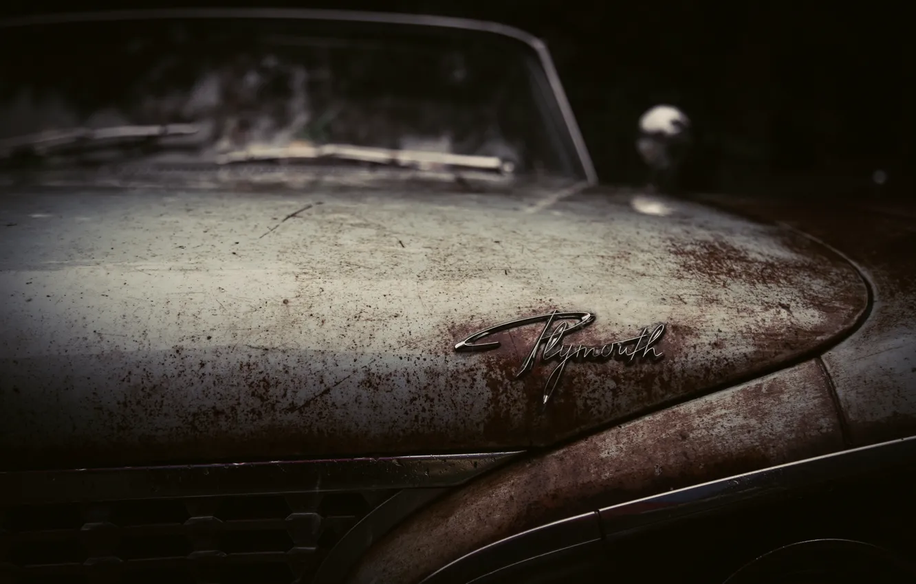 Photo wallpaper car, auto, rusty, old, body, retro, old, Plymonth