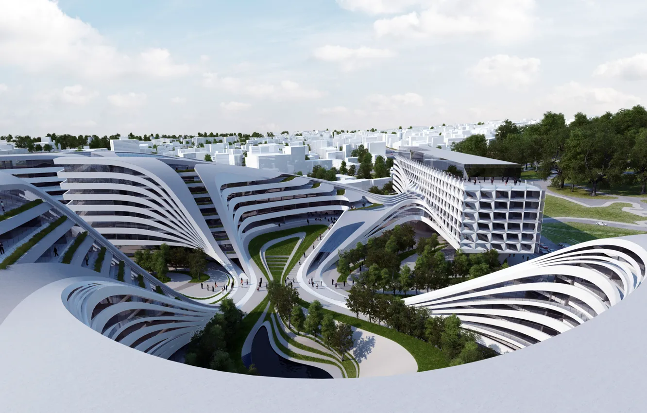 Photo wallpaper the city, style, building, architecture, Belgrade