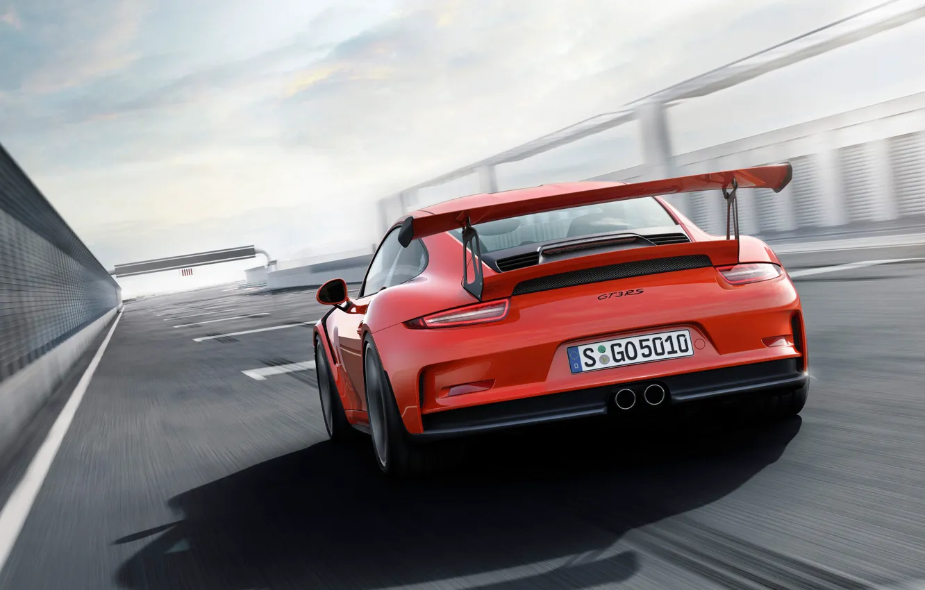 Photo wallpaper 911, Porsche, Shadow, Track, Back, GT3-RS