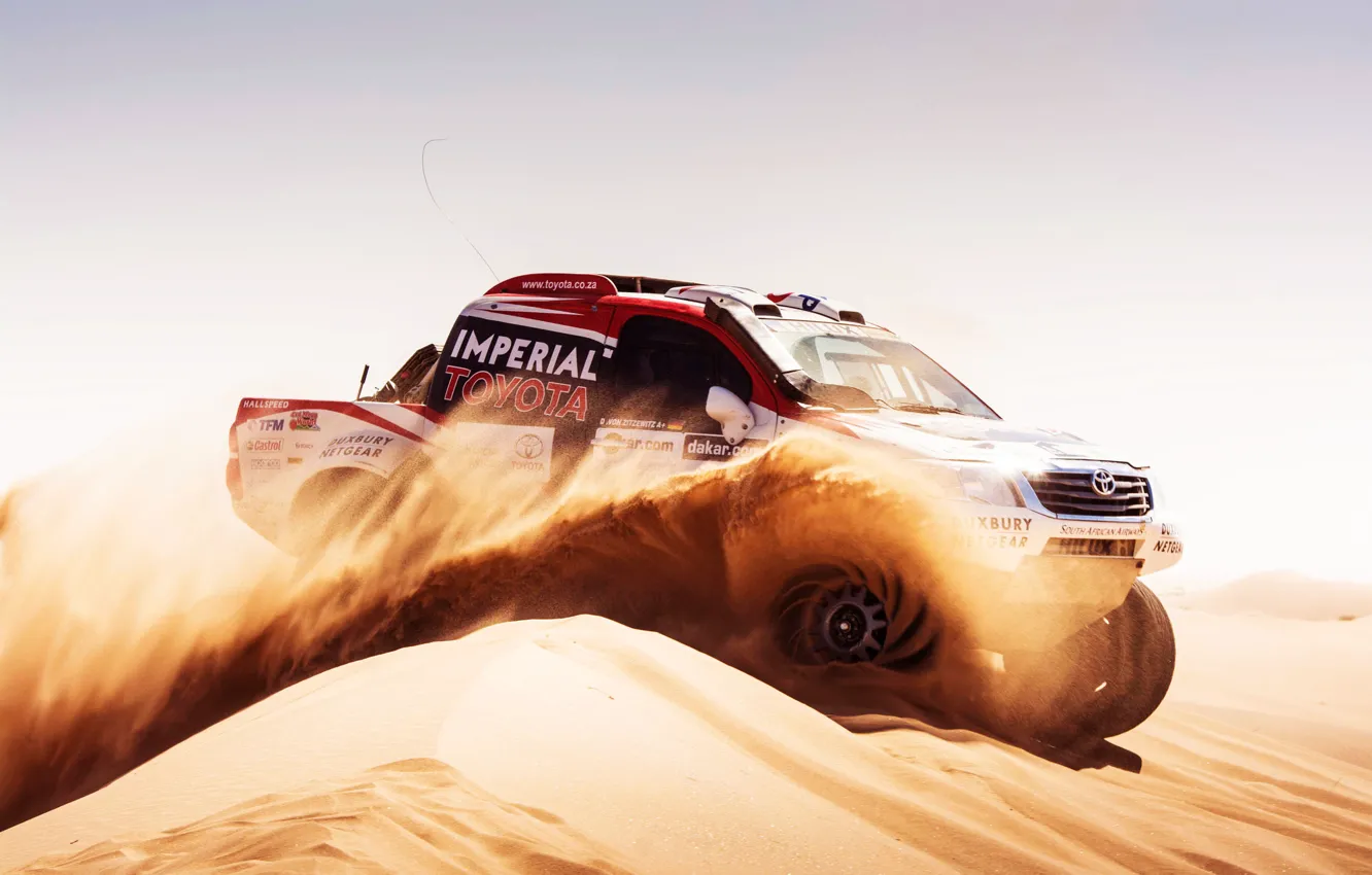 Photo wallpaper Sand, Auto, Sport, Speed, Race, Day, Toyota, Rally