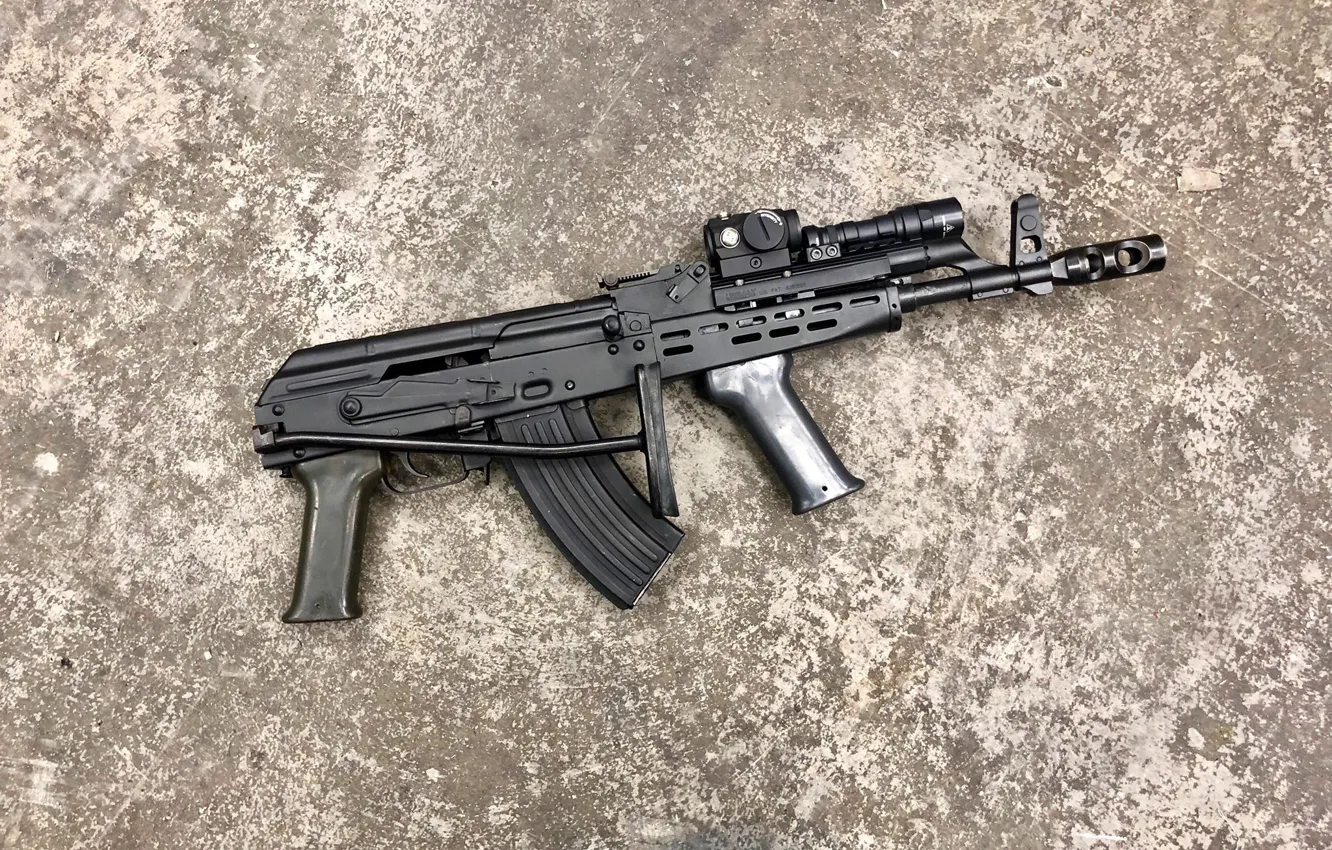 Photo wallpaper weapons, background, Kalashnikov