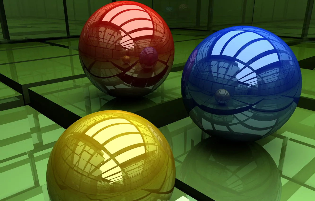 Photo wallpaper background, balls, Shine