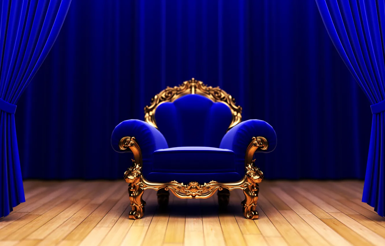Photo wallpaper style, scene, chair, chair, seat, curtains